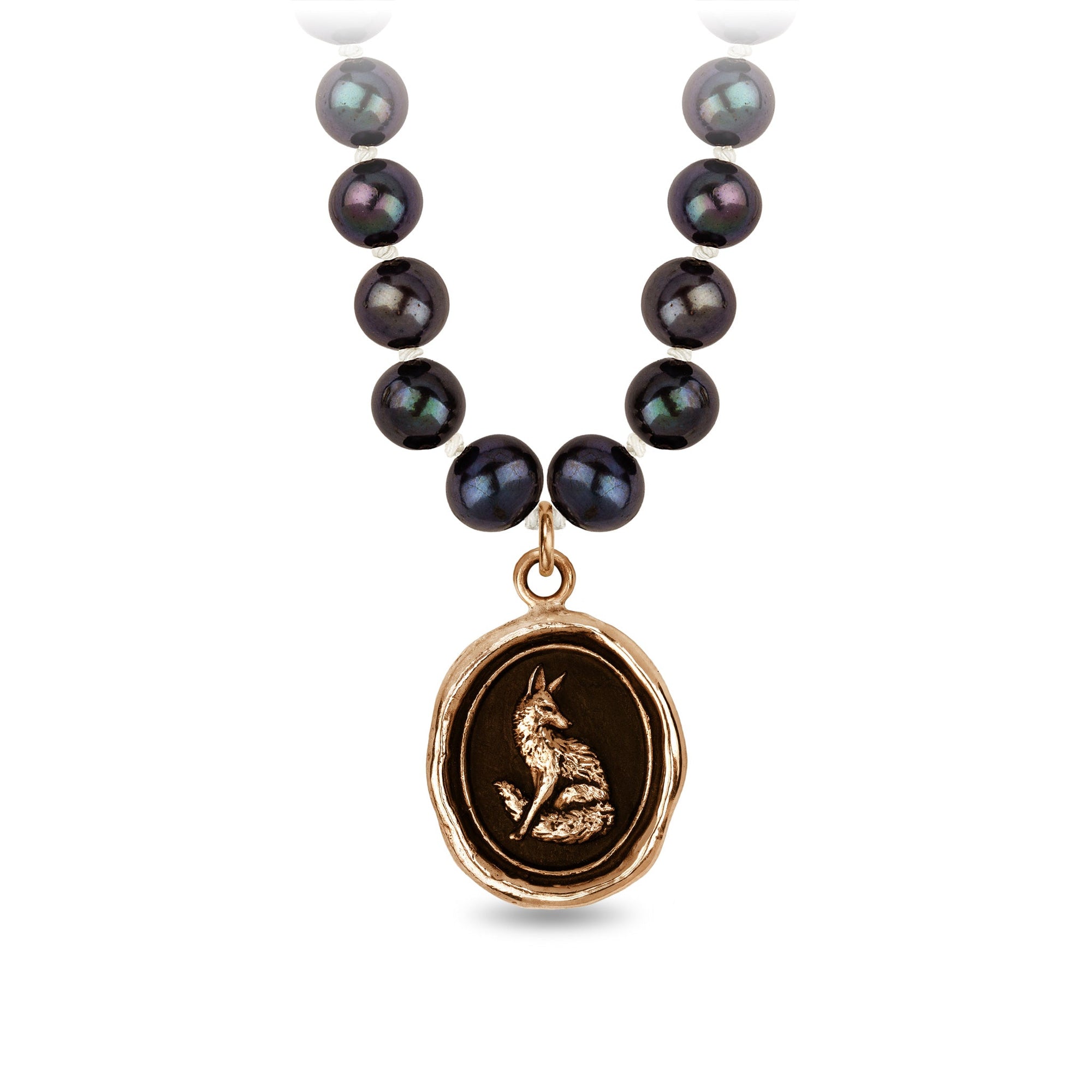 Trust in Yourself Freshwater Pearl Necklace - Peacock Black