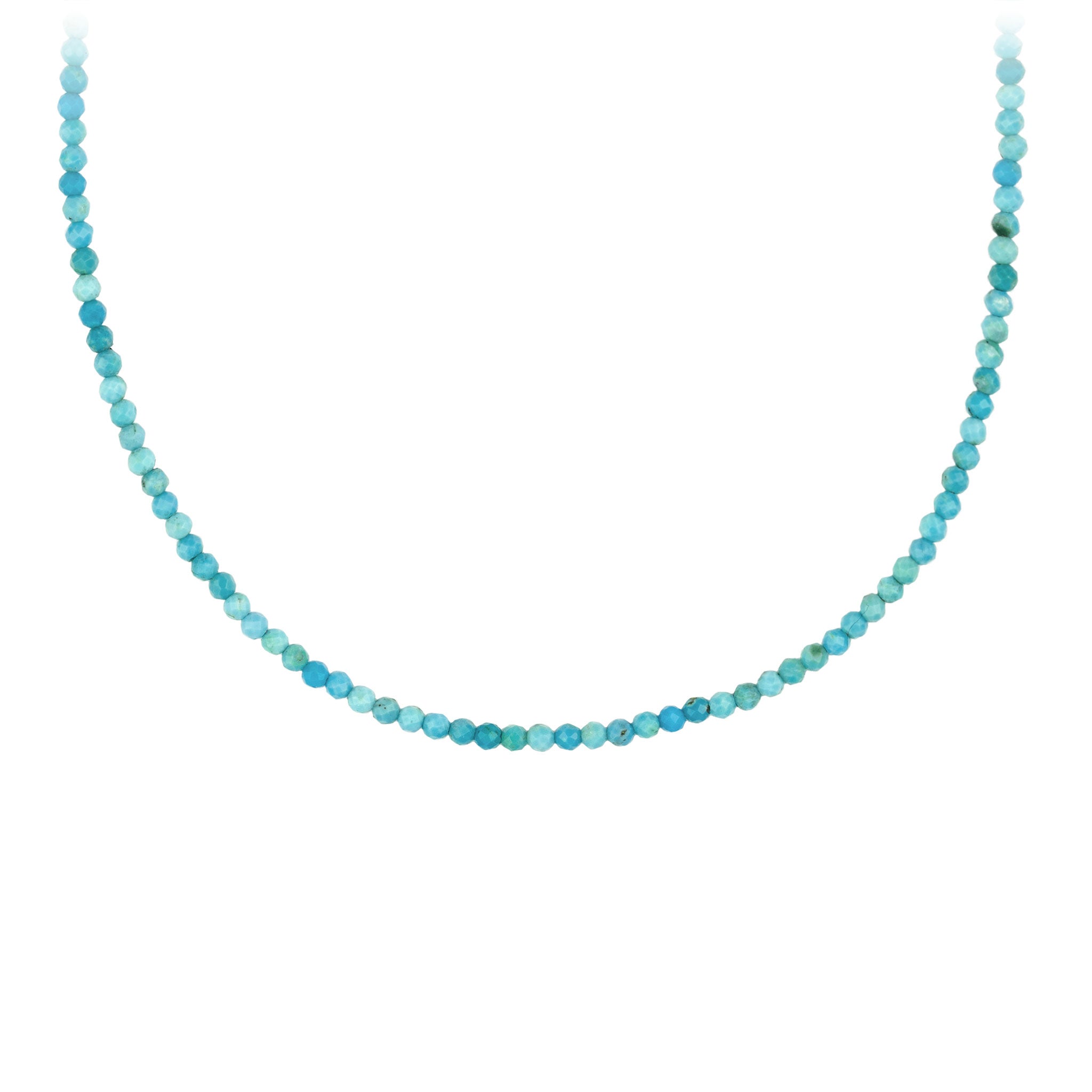 Turquoise Faceted Stone Choker with Talisman Clip