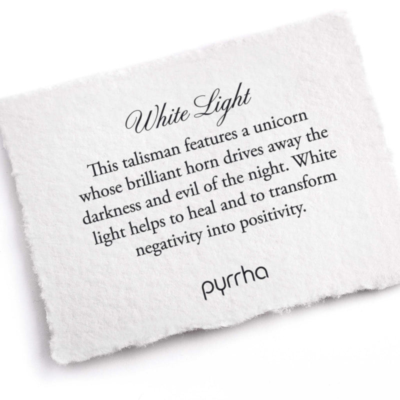 Pyrrha White Light Talisman Necklace